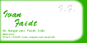 ivan faidt business card